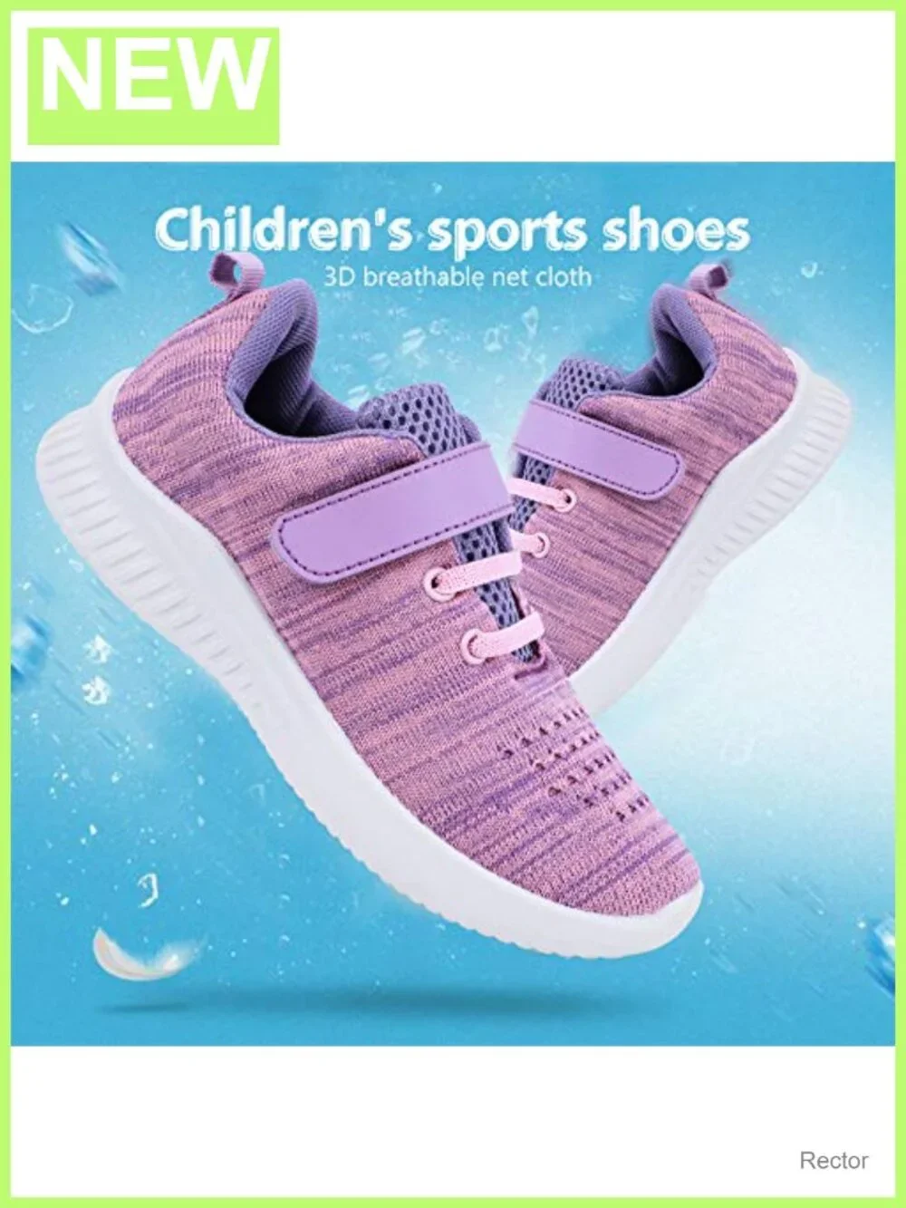 Toddler Little Kid Boys Girls Knit Athletic Sneakers Hook and Loop